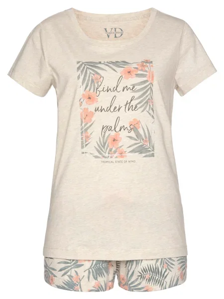 LASCANA Pantaloni scurți / verde pastel / roz pastel bej