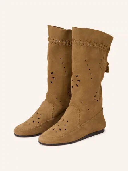 Isabel Marant Buty Welky Z Wycięciami beige beżowe