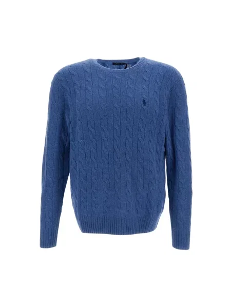 Sweter Polo Ralph Lauren wełniany niebieski