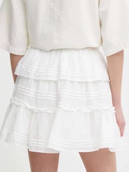 Fustă din denim Pepe Jeans alb