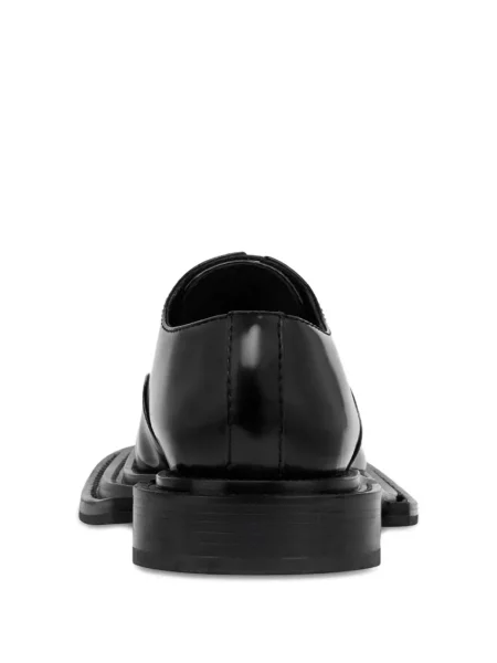Pantofi derby Moschino cu șireturi din piele negru