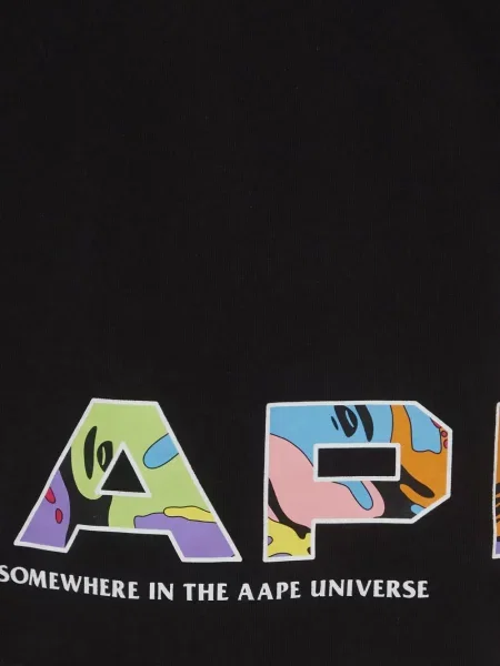 Μπλούζα A Bathing Ape® με αυτόγραφο μαύρο