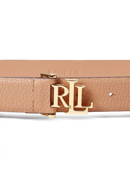 Prugasti pleteni remen Polo Ralph Lauren s autogramom plava