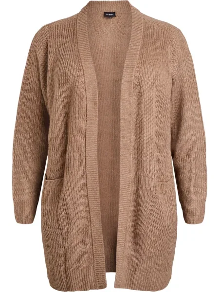 Zizzi Geacă tricotată deschis maro