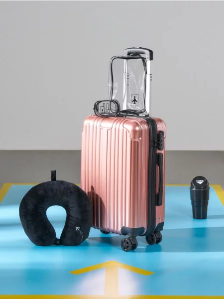 Дорожня валіза пастельний рожевий