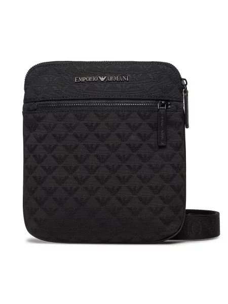 Плоска сумка Emporio Armani Black/Black/Black чорна