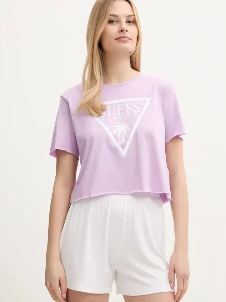 Тениска Guess лилаво виолетово