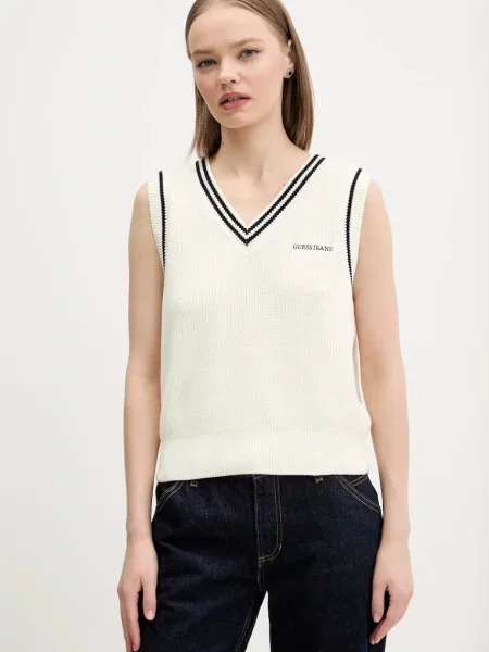 Guess Jeans Пуловер Екрю бежово
