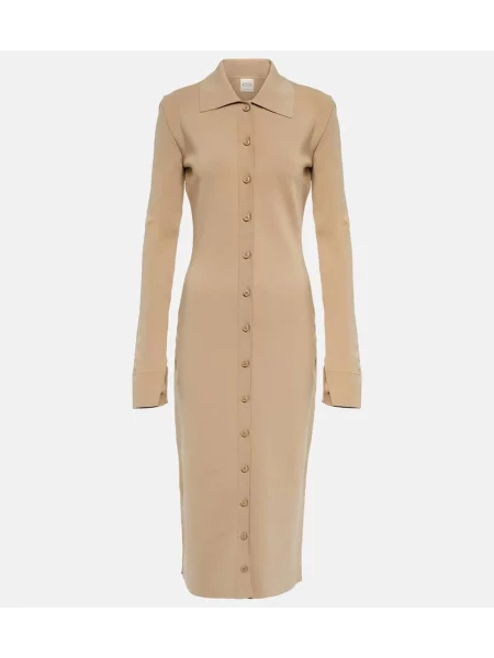 Pletena srajčna obleka Tod's bež