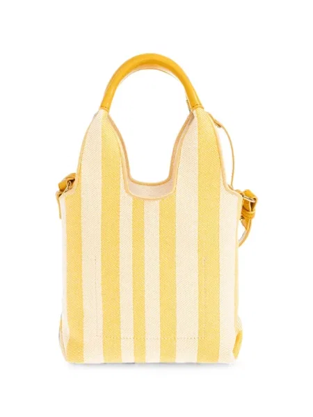 Geantă shopper Chloé cu dungi galben