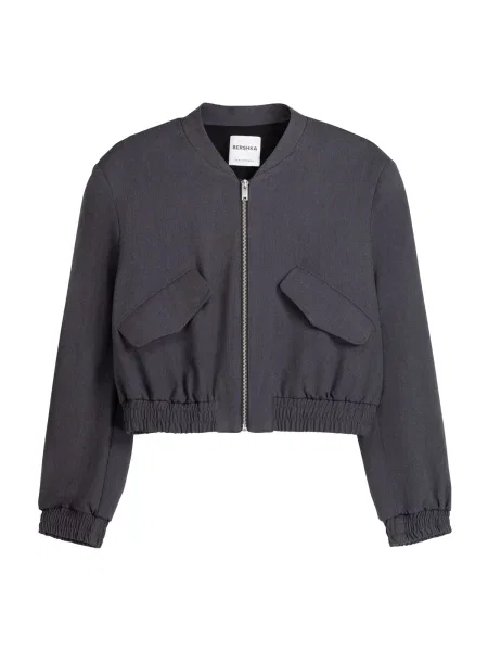 Bershka Prehodna jakna temno siva