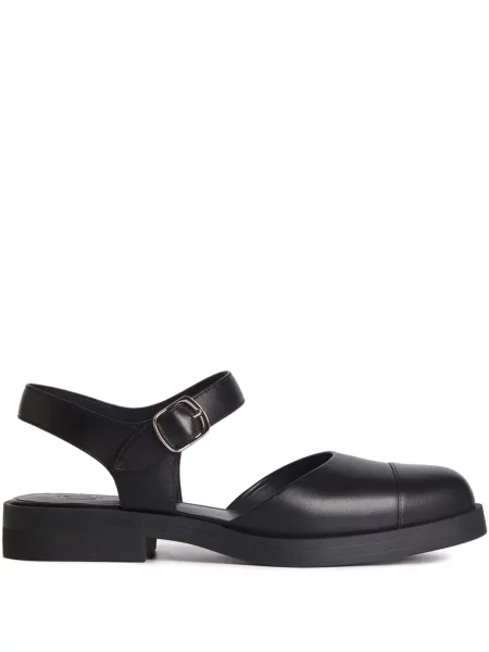 Кожени полуотворени обувки 12 Storeez черно