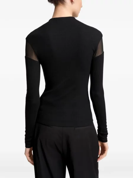 Lung top Marcella negru