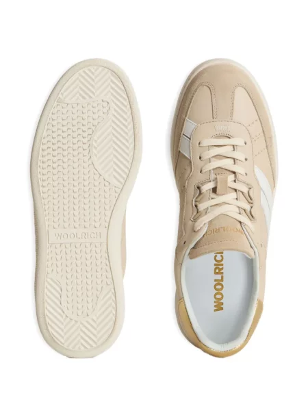 Sneakerși Woolrich din piele cu dungi