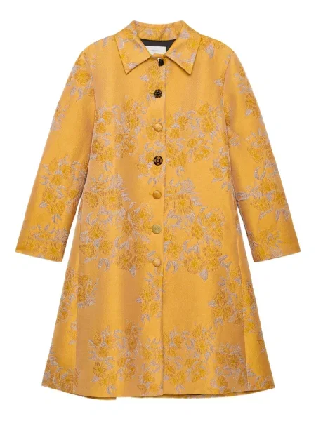 Palton Maliparmi cu model floral galben
