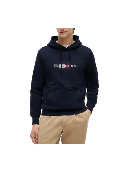 Tommy Hilfiger Hanorac Script Flag Bleumarin albastru