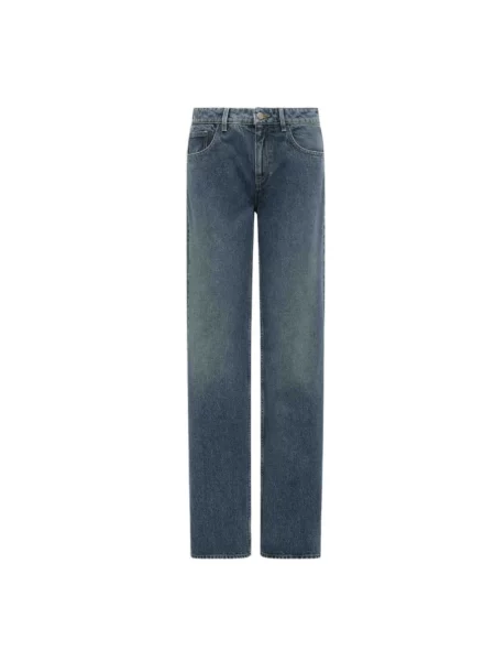 Jeansy Moncler z 5 kieszeniami niebieskie