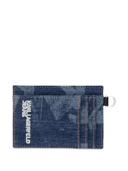 Portofel Karl Lagerfeld Jeans cu imagine albastru
