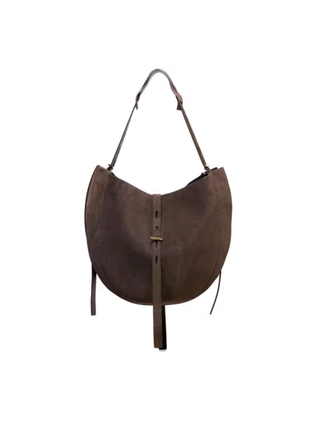 Torebka hobo Minobossi zamszowa brązowa