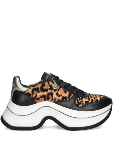 Botine Michael Michael Kors cu imagine cu model leopard negru