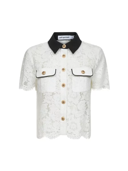 Koszula Self-portrait koronkowa biała