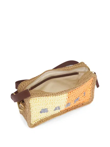 Hímzett crossbody táska Marni sárga