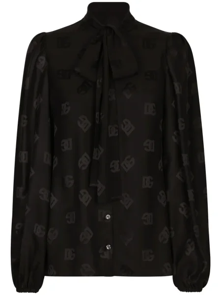 Top Dolce & Gabbana de mătase negru