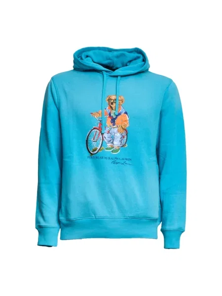 Bluza z kapturem Polo Ralph Lauren niebieska