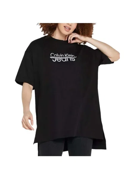Denim ruha Calvin Klein Jeans fekete