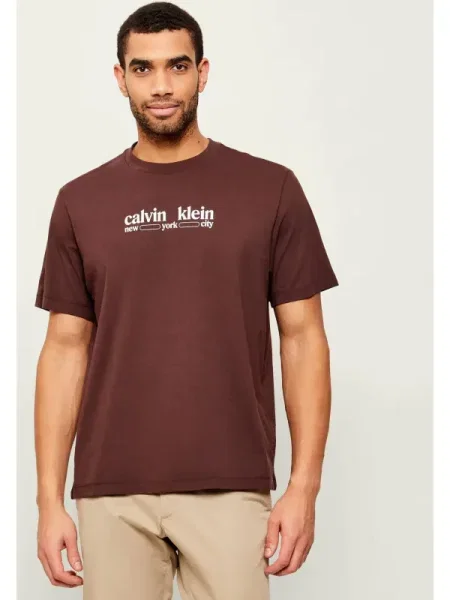 Calvin Klein Jeans Tricou NYC GRAPHIC | regular fit maro