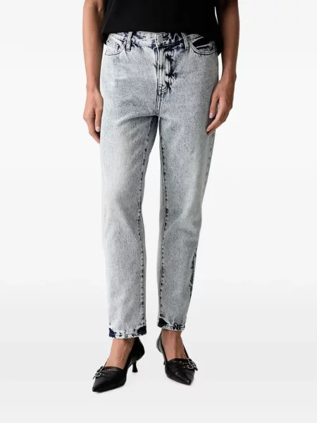 Blugi Armani Exchange cu broderie albastru