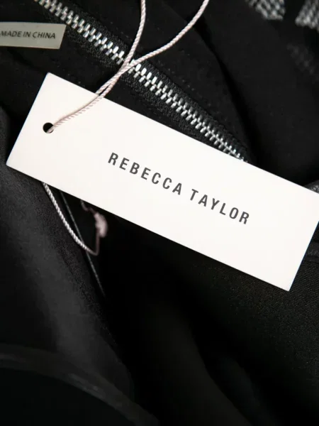Rochie mini Rebecca Taylor plasă de costum negru
