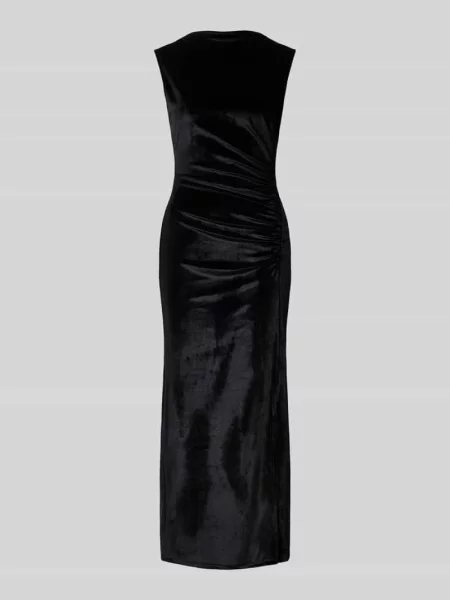 Sukienka koktajlowa z marszczeniami i rozcięciem model ‘Felicitas’ Guido Maria Kretschmer Woman czarna