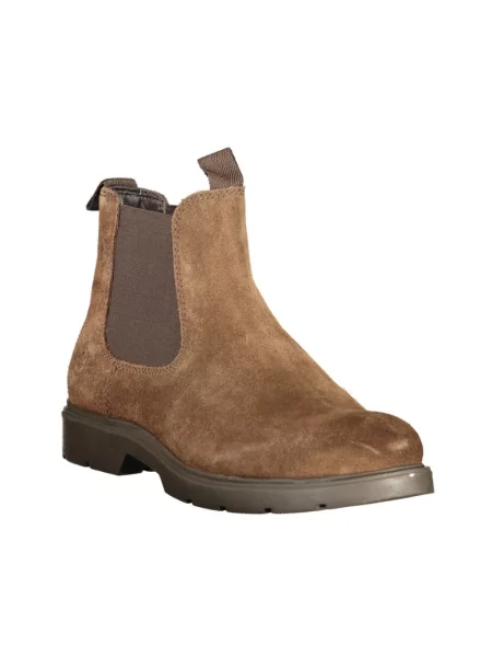 Buty do kostki Lumberjack skórzane brązowe