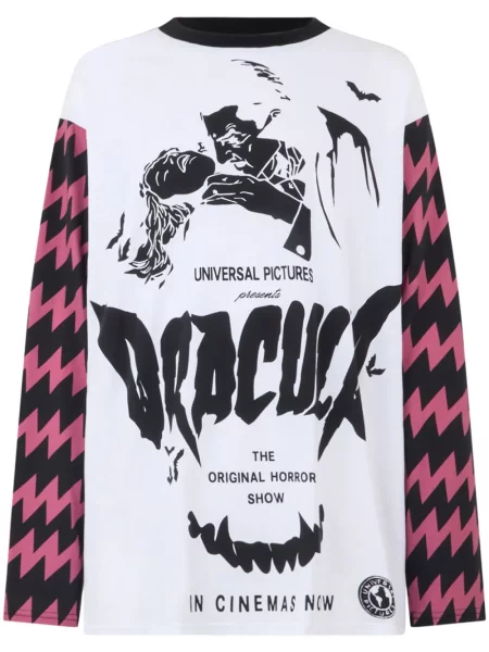 Tricou mânecă lungă Gcds cu imagine alb