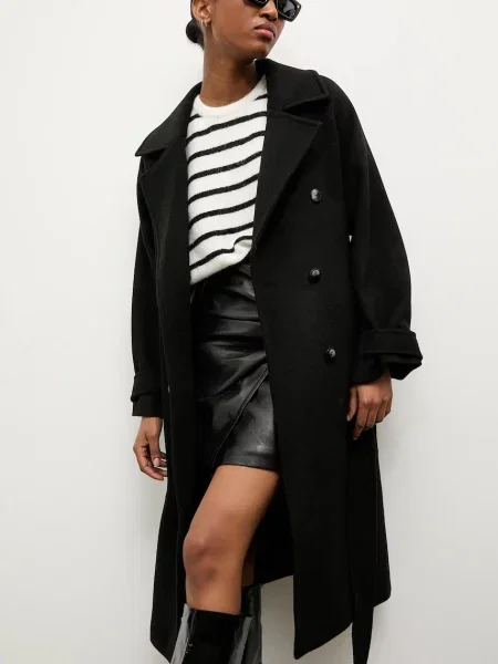 Answear.LAB płaszcz wełniany czarny