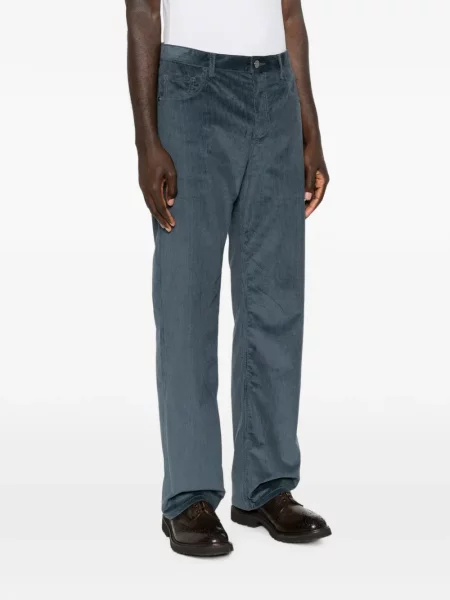 Pantaloni Etro de catifea cord albastru