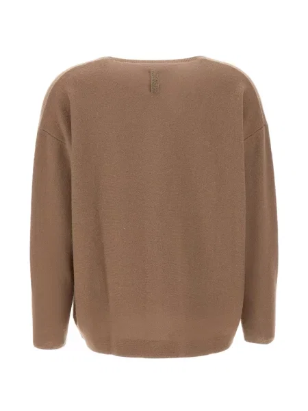 Cardigan Hemisphere cu decolteu rotund maro