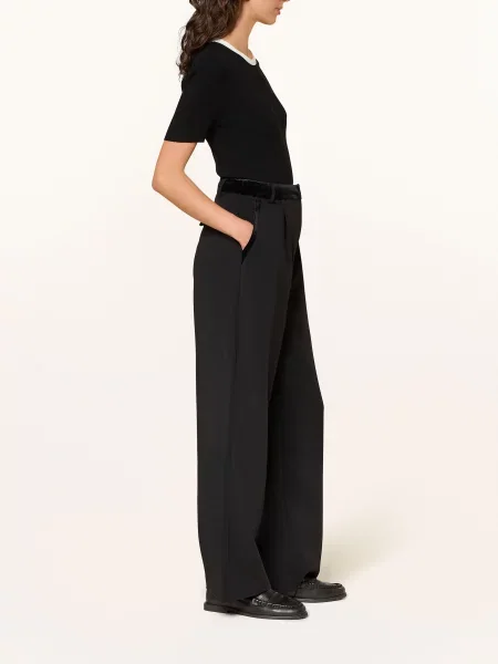 Claudie Pierlot Spodnie Marlena schwarz czarne