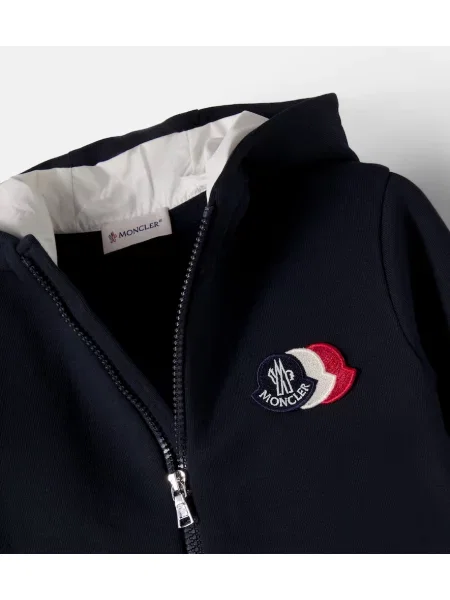 Gyerek kapucnis melegítő felső Moncler Enfant kék