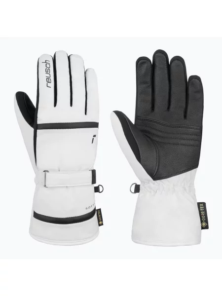Mănuși de schi pentru femei Reusch Alison Gore-Tex white/black alb