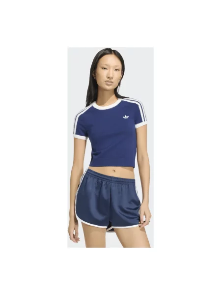 T-shirt adidas Knitted T-Shirt Dark Blue/ White M niebieska