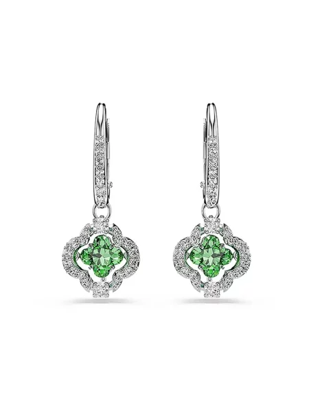 Swarovski kolczyki metalowe z cyrkonią UNA szare