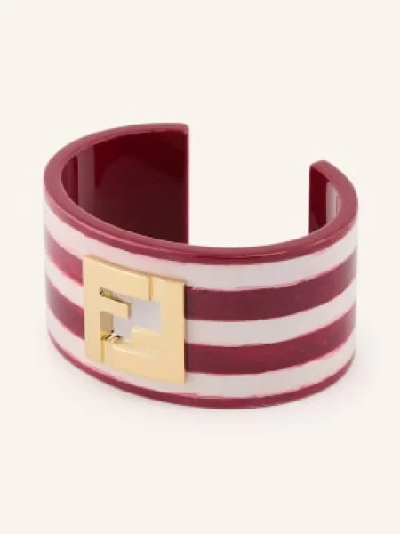Fendi Náramek Forever Fendi tmavě / zlatá / krémová červená