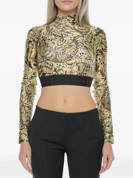 Tricou Just Cavalli cu imagine galben
