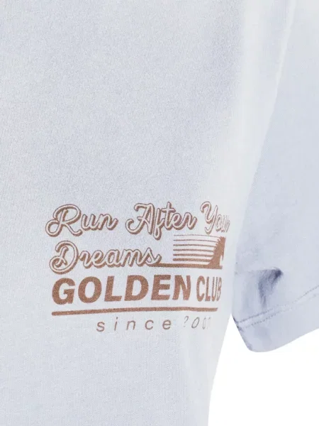 Tricou Golden Goose cu imagine albastru