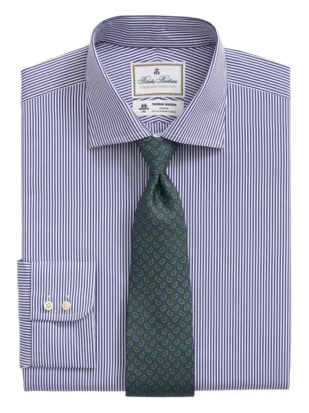 Pruhované košile Brooks Brothers modré