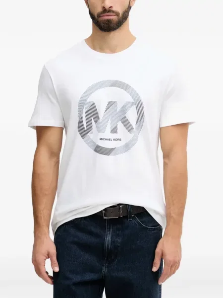 Tricou Michael Kors cu autograf alb