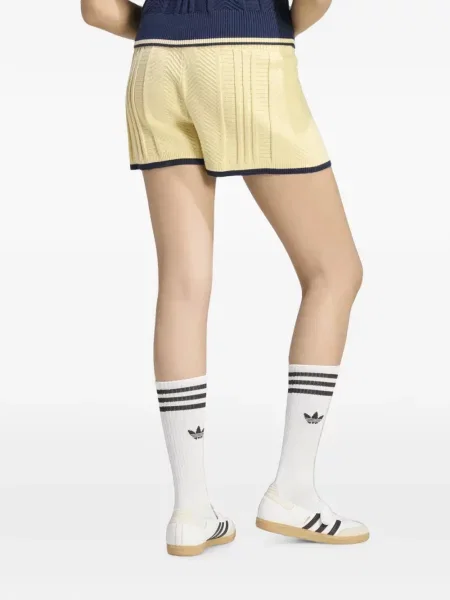 Pantaloni Adidas cu dungi alergare tricotate gri