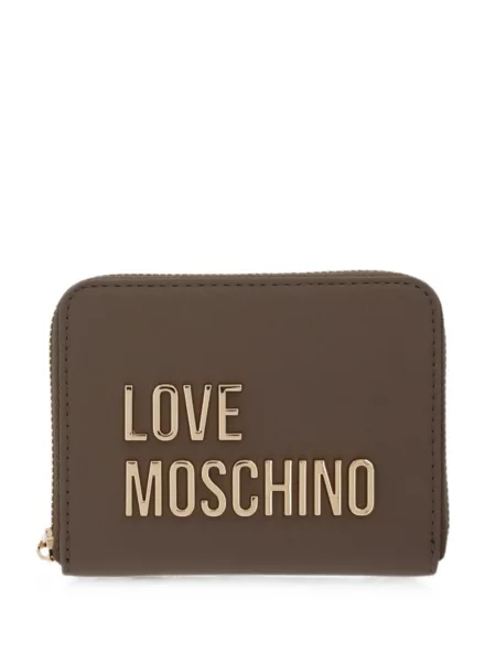 Portofel Love Moschino cu autograf maro